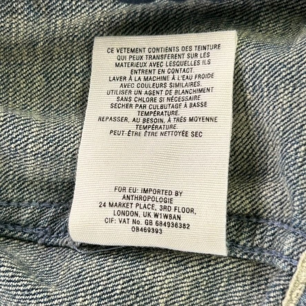 Anthropologie Pilcro The Letterpress Button Up Denim Trucker Jacket Womens Small - Picture 8 of 12